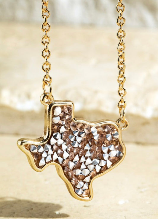 Texas Crystal Pendant Necklace